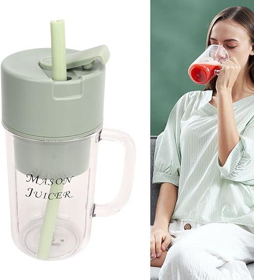 Portable Smoothie Juicer (350ml) USB Rechargeable Electric Juicer Cup with Stra Wireless Travel Blender for Smoothies, Juices, and Outdoor