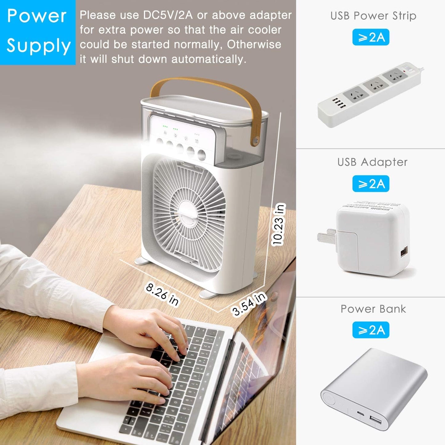 Portable Mini Cooler Rechargeable Air Conditioner