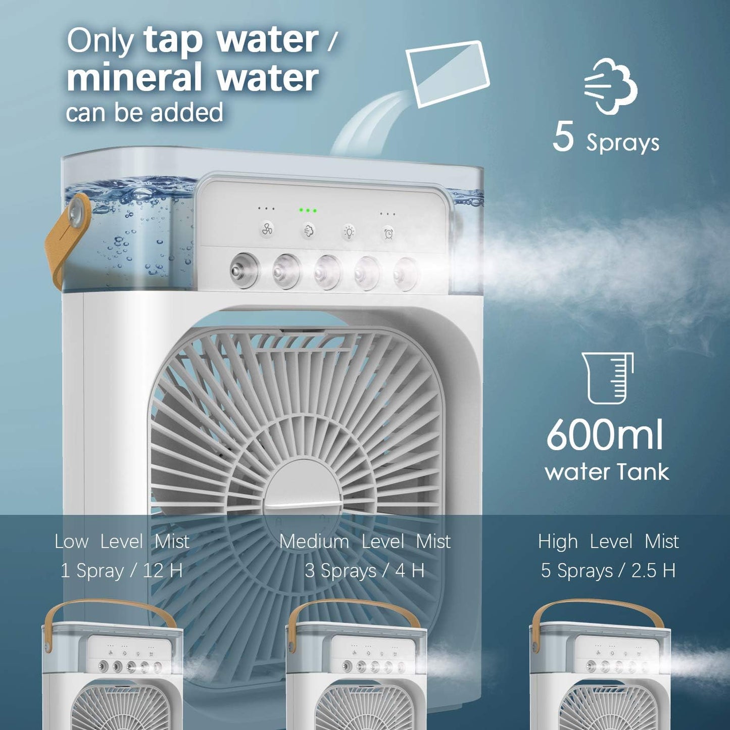 Portable Mini Cooler Rechargeable Air Conditioner