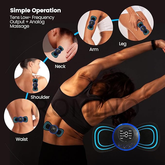 Mini Massager with 8 Modes and 19 Strength Levels,Rechargeable Electric Massager for Shoulder,Arms,Legs,Back Pain for Men and Women