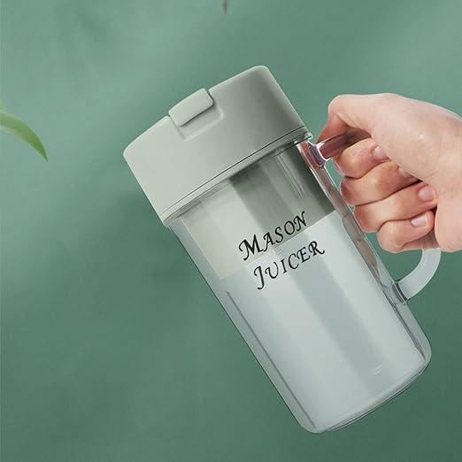 Portable Smoothie Juicer (350ml) USB Rechargeable Electric Juicer Cup with Stra Wireless Travel Blender for Smoothies, Juices, and Outdoor