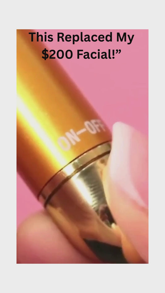 24K Gold Energy Beauty Bar Electric Facial Massage Roller